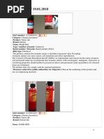 Raport Nr. 3/ 19.01.2018: Alert Number: A12/0028/18 Category: Chemical Products