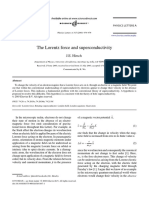 Lorentz Force and Superconductor