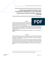 El Psicólogo Organizacional Como Facilitador Del Aprendizaje - SU ROL PRINCIPAL Autor - Arturo Solf Zárate PDF