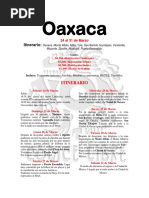 Itinerario Oaxaca Marzo 2018