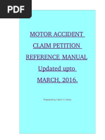 Motor Accident Claim Petition Reference Manual Updated Upto MARCH, 2016