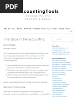 The Steps in The Accounting Process - AccountingTools