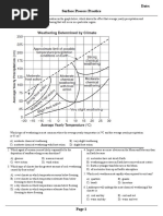 Surface Process Practice Test