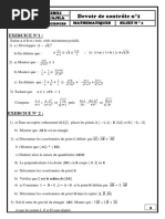 2 Sciences 4 Devoirs de Controle N 1