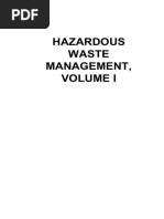 Hazardous Waste Management, Vol 1