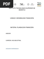 Unidad 5 Sensibilidad Financiera