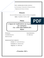 L'Impact de L'audit Interne Sur La Performance de L'entreprise