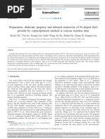 Preparation, Dielectric Property and Infrared Emissivity of Fe-Doped Zno Powder by Coprecipitation Method at Various Reaction Time