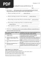 Worksheet 1-1 Understanding Self-Awareness and Self-Advocacy TE-1