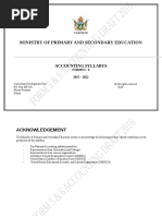 Ministry of Primary and Secondary Education: Accounting Syllabus