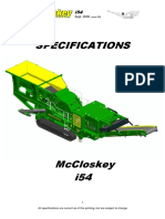 McCloskey I54 Technical Spec PDF