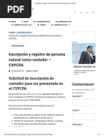 Inscripción y Registro de Persona Natural Como Contador en CVPCPA