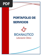 Portafolio de Servicios Bioanalitico