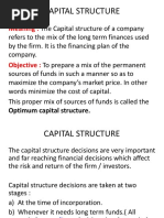 Capital Structure