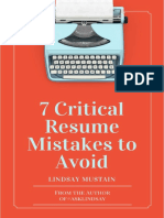 Critical Resume Mistakes To Avoid