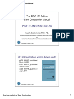 Part 16: ANSI/AISC 360-16: The AISC 15 Edition Steel Construction Manual