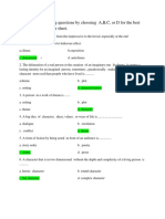 Answer The Following Questions by Choosing A, B, C, or D For The Best Answer On The Answer Sheet