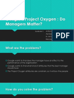 Google's Project Oxygen: Do Managers Matter?