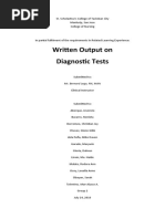 Written Output On Diagnostic Tests: Mr. Bernard Lego, RN, MAN