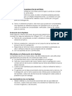 Requisitos para La Elaboración de Hipótesis