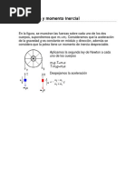 Aceleración y Momento Inercial :maquina de Atwood