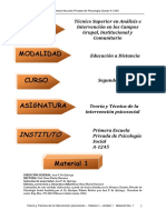 Teoria y Tecnica de La Intervención Psicosocial