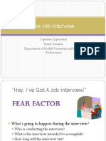 The Job Interview: Capstone Experience Senior Seminar Department of Health Promotion and Human Performance