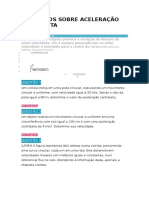 12 Exercícios Sobre Aceleração Centrípeta