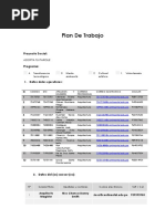 Plan de Trabajo Proyección Social