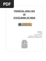 Financial Analysis OF State Bank of India