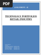 Technology Portfolios Retail Industry: Assignment - Ii