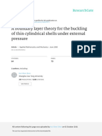 A Boundary Layer Theory For The Buckling of Thin Cylindrical Shells Under External Pressure