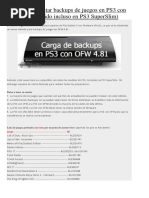 Tutorial Ejecutar Backups de Juegos en PS3 Con OFW 4.81