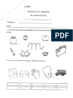 Examen Comunicación San Silvestre 4 Años