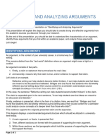 Identifying and Analyzing Arguments: Page 1 of 5