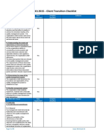 ISO 9001 Client Transition Checklist (TRN)