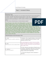 Stage 2-Assessment Evidence