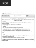 Procedimiento de Inspección Del Clavo