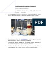 Application of Column Chromatography in Pharmacy