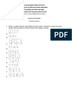 Exercícios PO: Sistemas Lineares e Modelagem