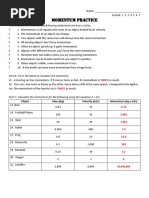 Momentum Answers