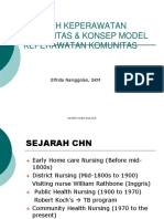 Sejarah Keperawatan Komunitas Konsep Model Keperawatan Komunitas