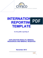 International Reporting Template November 2013 PDF