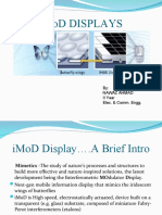 Imod Displays: By: Nawaz Ahmad II Year Elec. & Comm. Engg