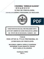 Características Del Bullying Evaluadas Con El Auto Test Cisneros