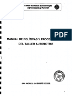 Manual de Politicas y Procedimientos Del Taller Automotriz 2008