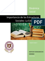 Importancia de Las Estructuras Sociales, La Educacion