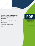 Indicadores Riesgo Desastre Gestion Riesgos Republica Dominicana