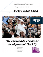 Programación Pastoral Juvenil 2017 2018 PDF