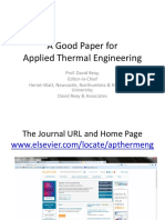 A Good Paper For Applied Thermal Engineering